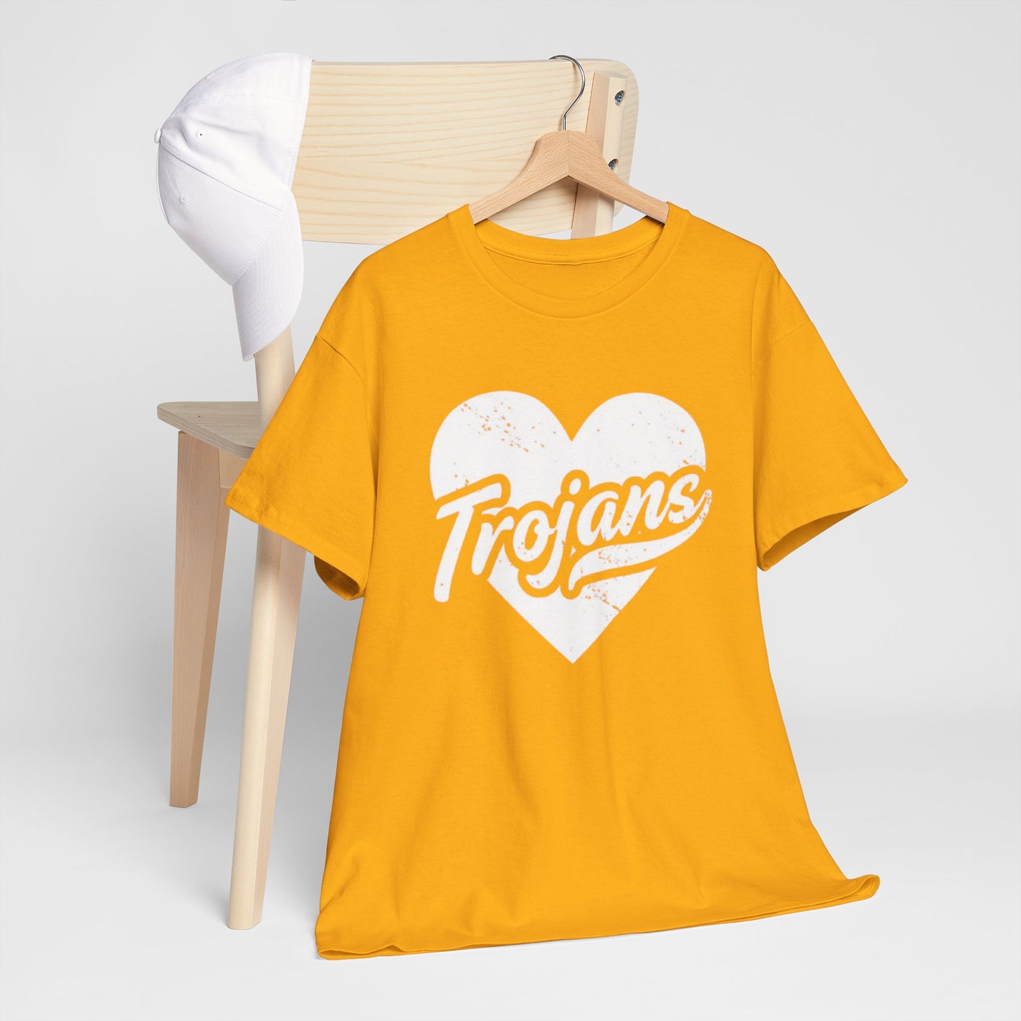 Unisex California Trojans Heart Tee - Casual Style, Sports Lovers Apparel, Sports Fan Gift, Everyday Wear, College Spirit Shirt, Team Pride Top