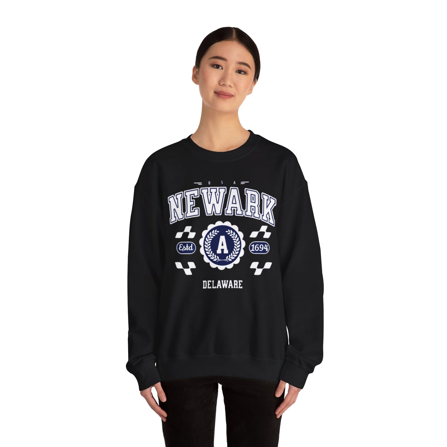 Vintage Newark Delaware Athletic Sports Design varsity pullover sweater Crewneck Sweatshirt