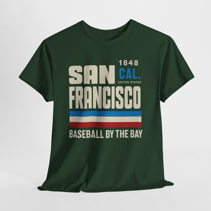 San Francisco Baseball by the Bay Unisex Heavy Cotton Tee, Vintage Graphic Tee, Casual Wear, Gift for Sports Lovers, Summer Outing
