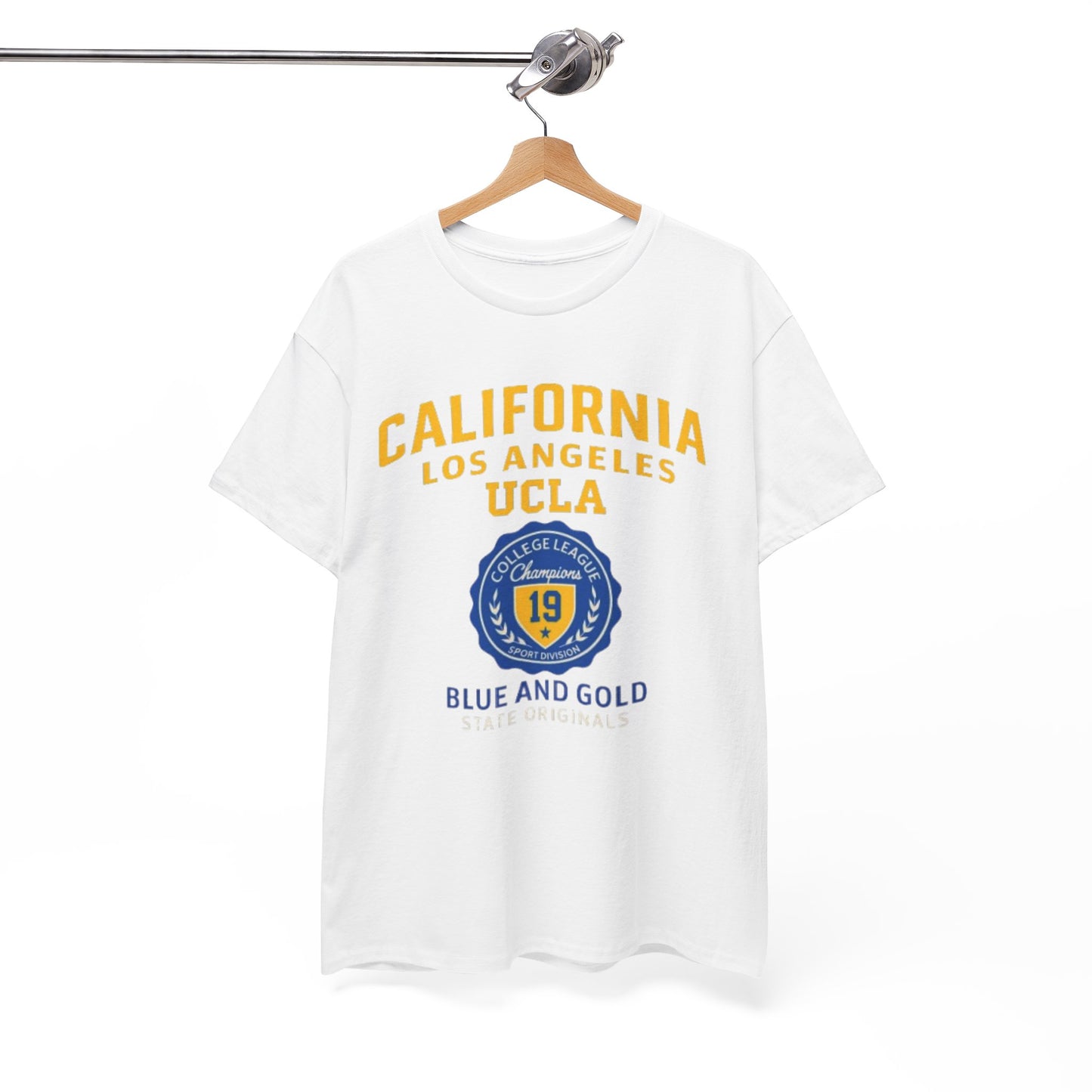 California Blue and Gold College  T-Shirt – UCLA-Inspired Unisex Cotton Tee for Game Day and Everyday Style