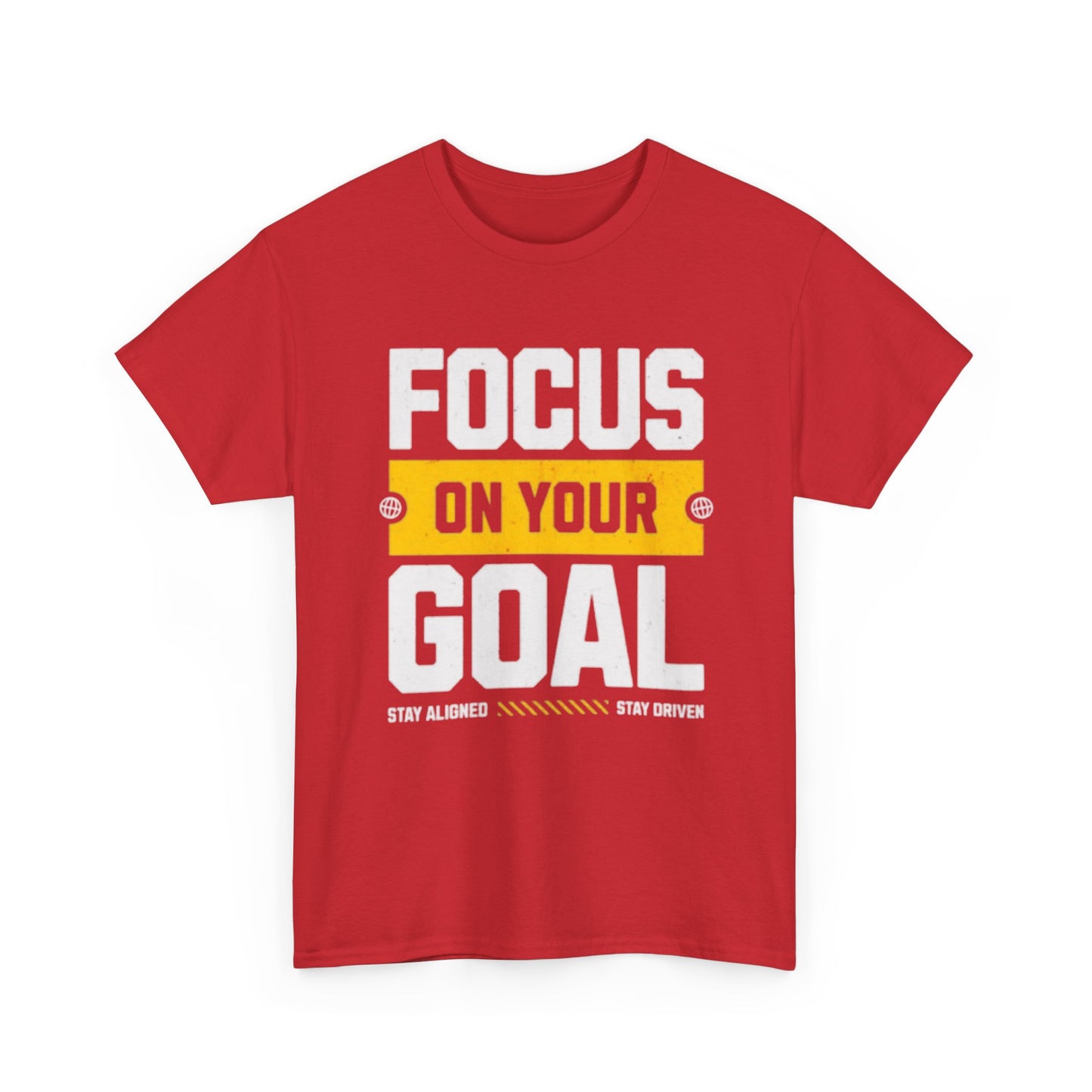 Focus on Your Goal Inspirational Gym T-Shirt – Stay Driven, Stay Strong tee