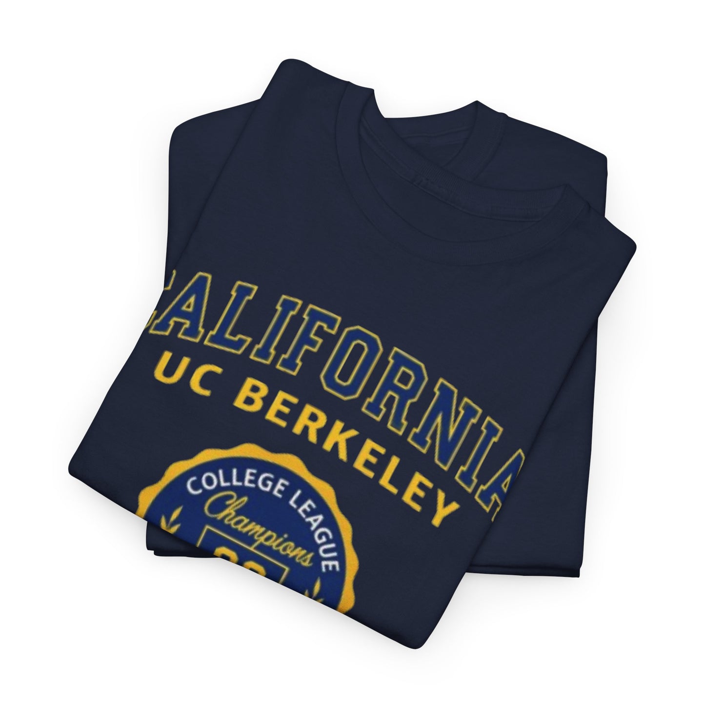 California College League Heavy Cotton T-Shirt – Vintage State Design for Students, Alumni and Game Day Events