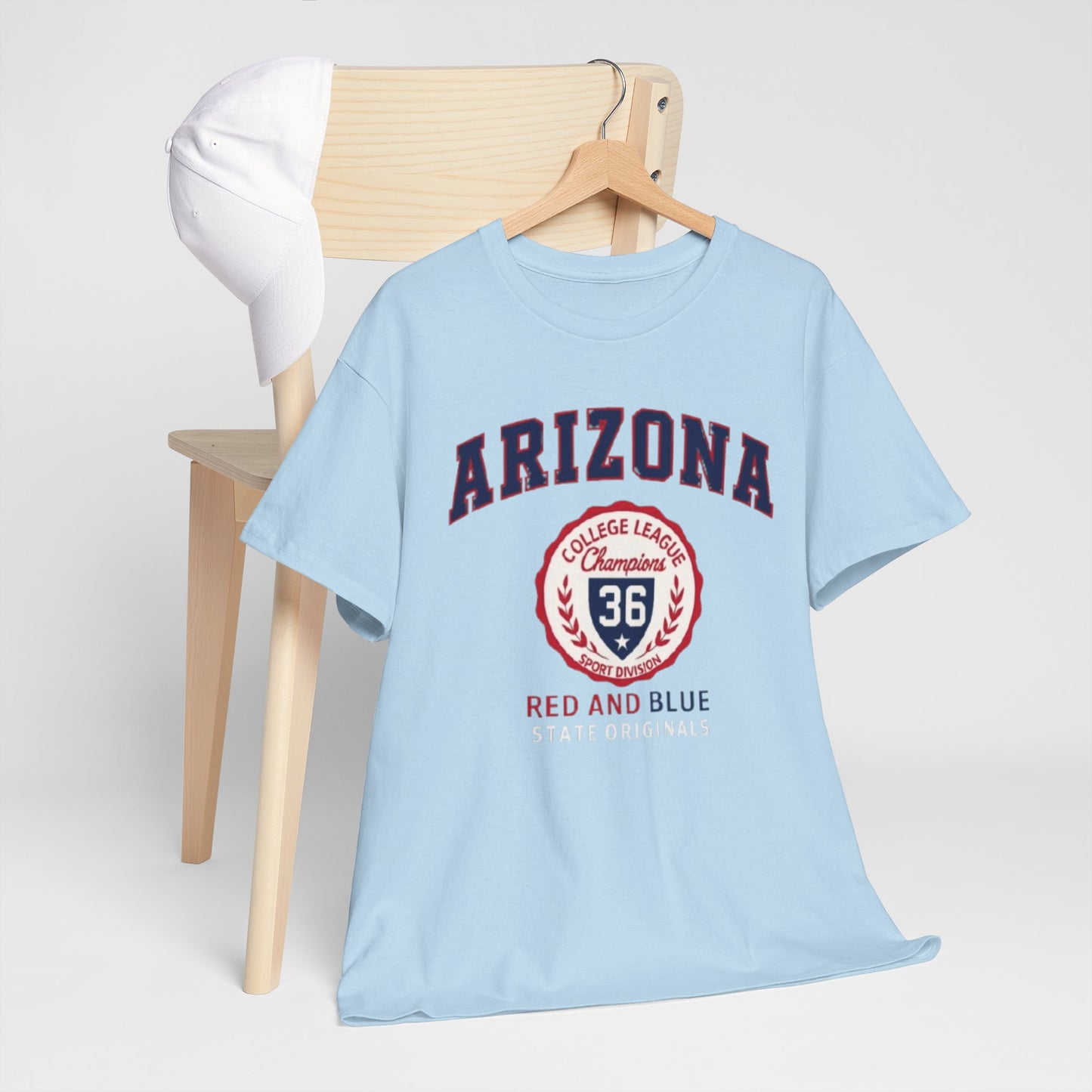 Arizona Crimson and Gold College League Vintage T-Shirt – Unisex Sports Fan Tee for Game Day and Everyday Style