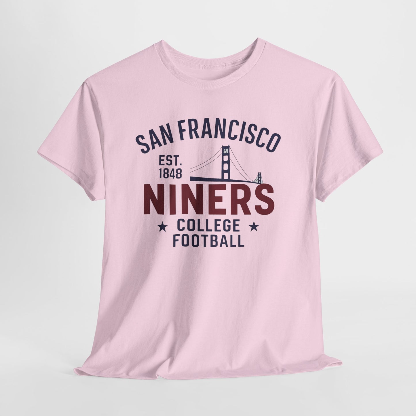 San Francisco Niners Football Tee, Unisex Cotton T-Shirt, Vintage College Style, Game Day Shirt, Sports Fan Apparel, Gift for Him/Her