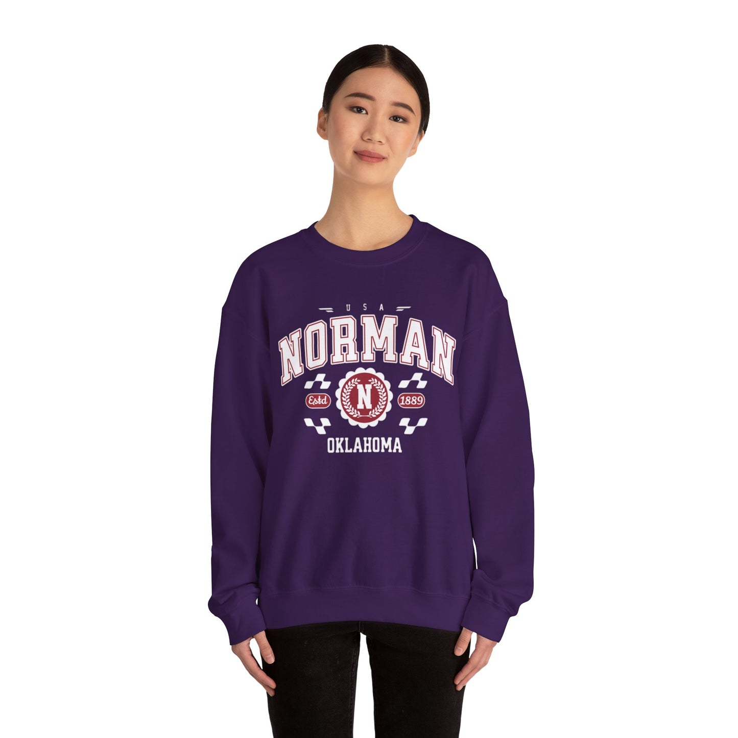 Vintage Normal Oklahoma Athletic Sports Design varsity pullover sweater  Crewneck Sweatshirt