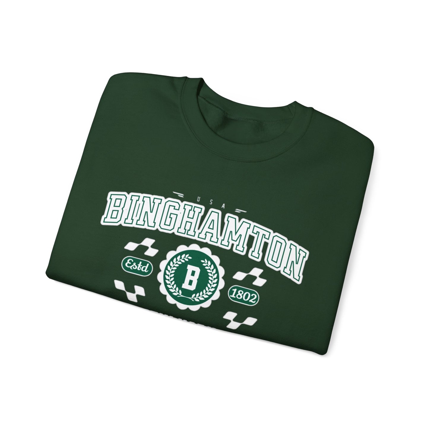 Vintage Binghamton New York Athletic Sports Design Crewneck Sweatshirt