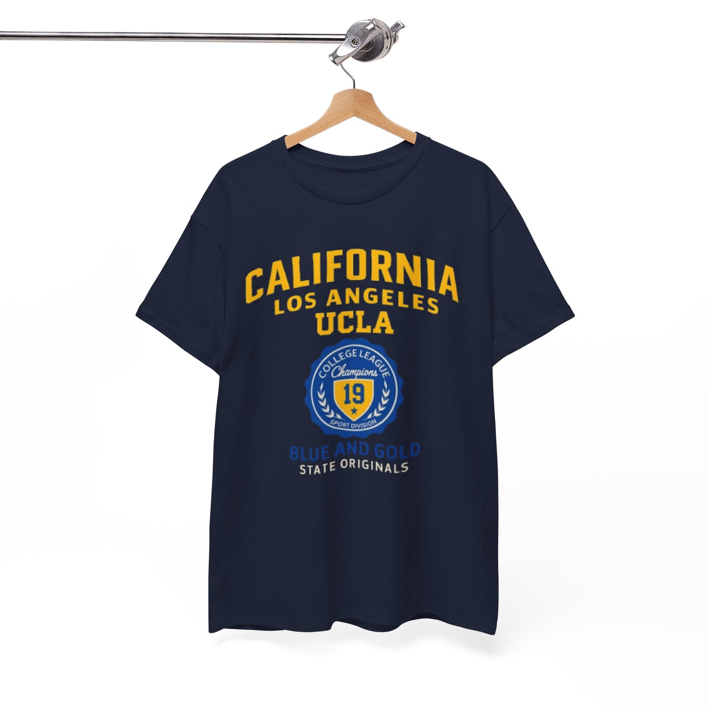California Blue and Gold College  T-Shirt – UCLA-Inspired Unisex Cotton Tee for Game Day and Everyday Style