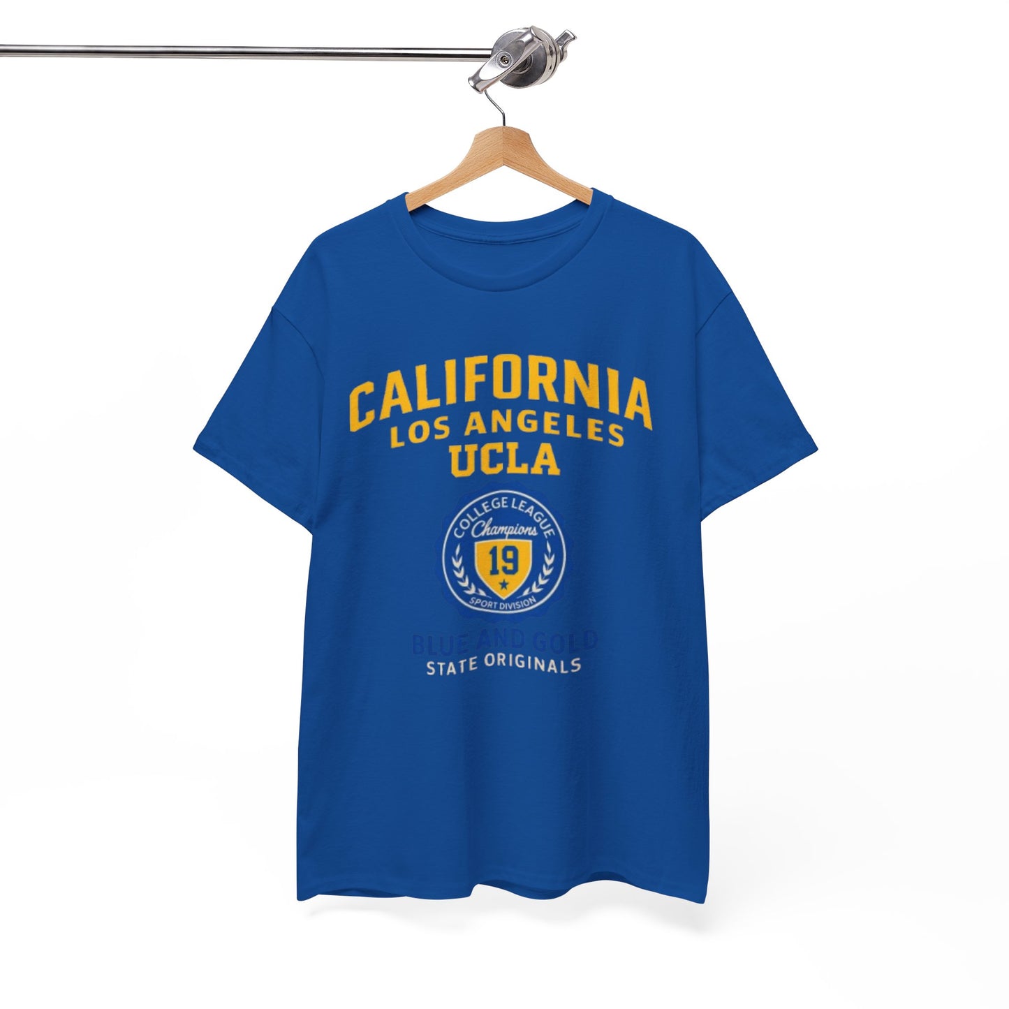 California Blue and Gold College  T-Shirt – UCLA-Inspired Unisex Cotton Tee for Game Day and Everyday Style