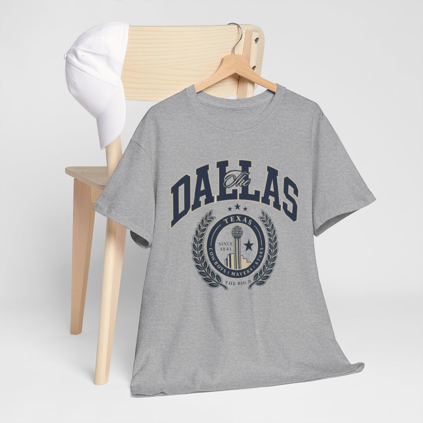 Dallas Heritage Unisex Heavy Cotton Tee, Dallas T-Shirt, Casual Wear, Souvenir Shirt, Vintage Tee, Gift for Texas Lovers