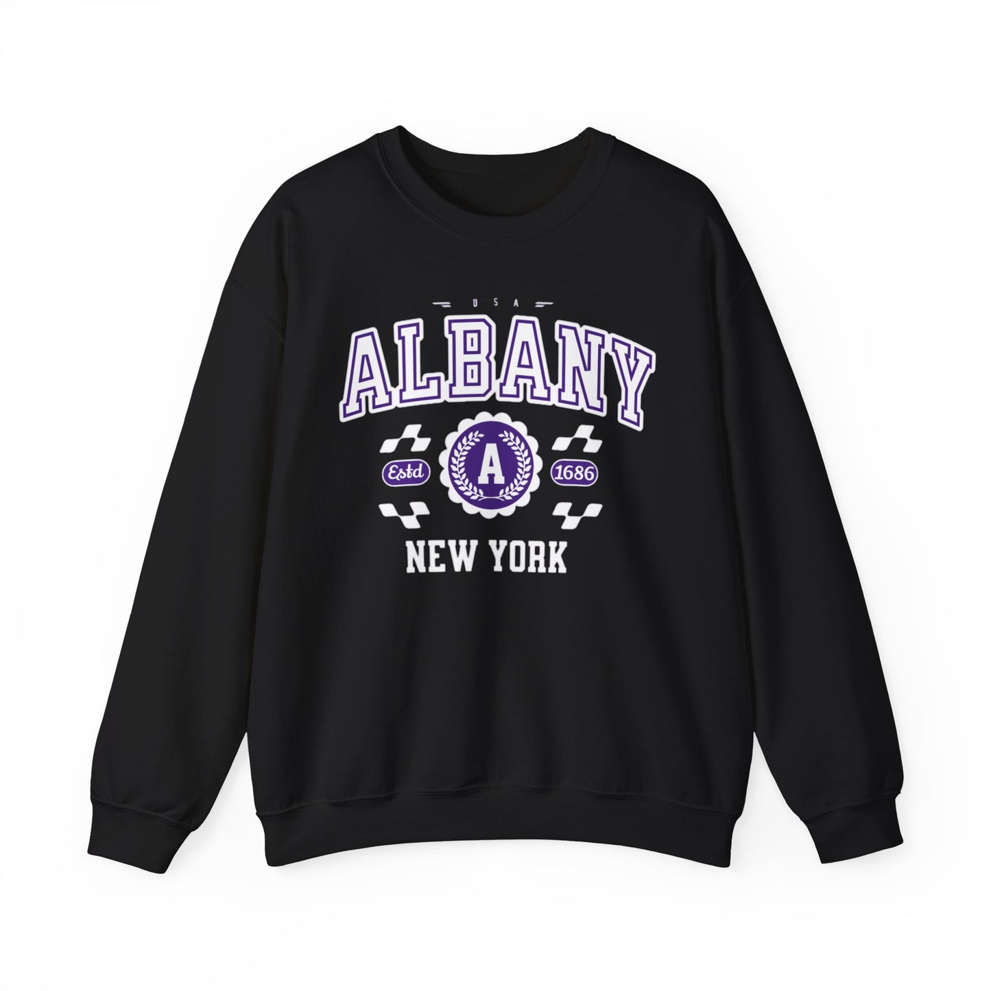 Vintage Albany New York Athletic Sports Design Crewneck Sweatshirt