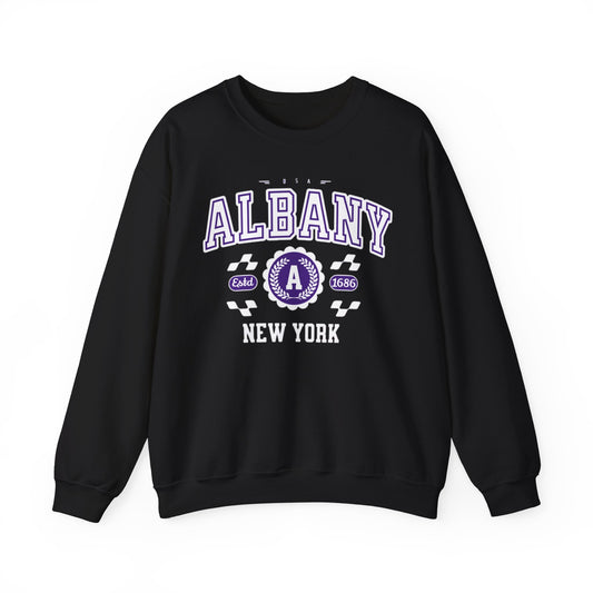 Vintage Albany New York Athletic Sports Design Crewneck Sweatshirt
