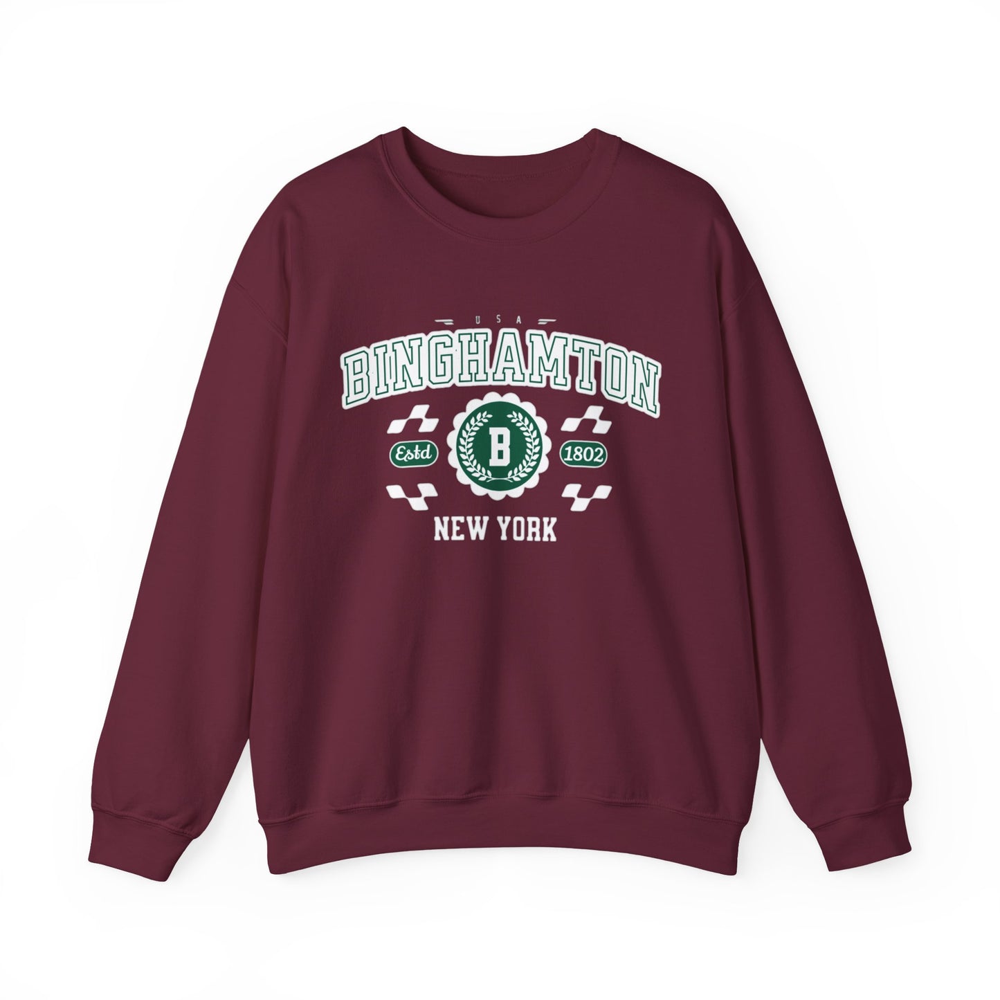 Vintage Binghamton New York Athletic Sports Design Crewneck Sweatshirt