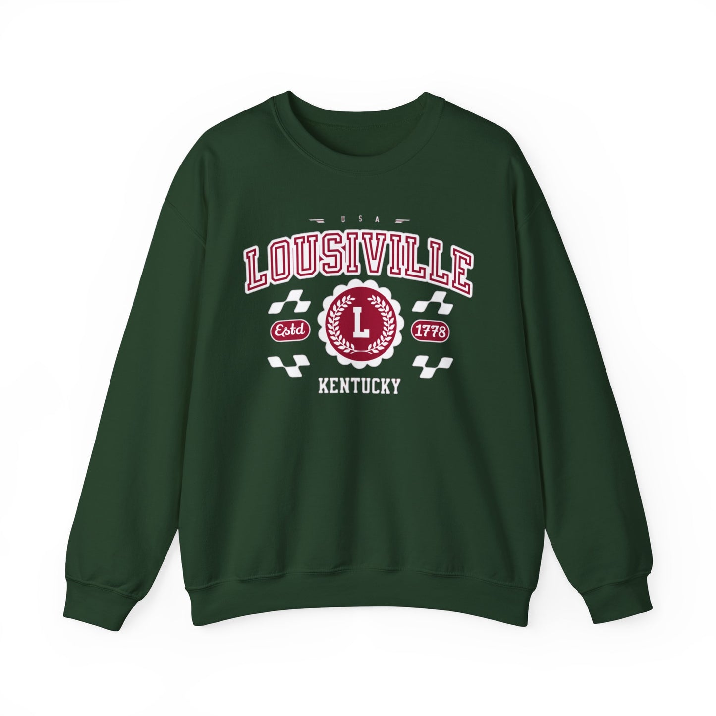 Vintage Louisville Kentucky KY Athletic Sports Design varsity pullover sweater  Crewneck Sweatshirt