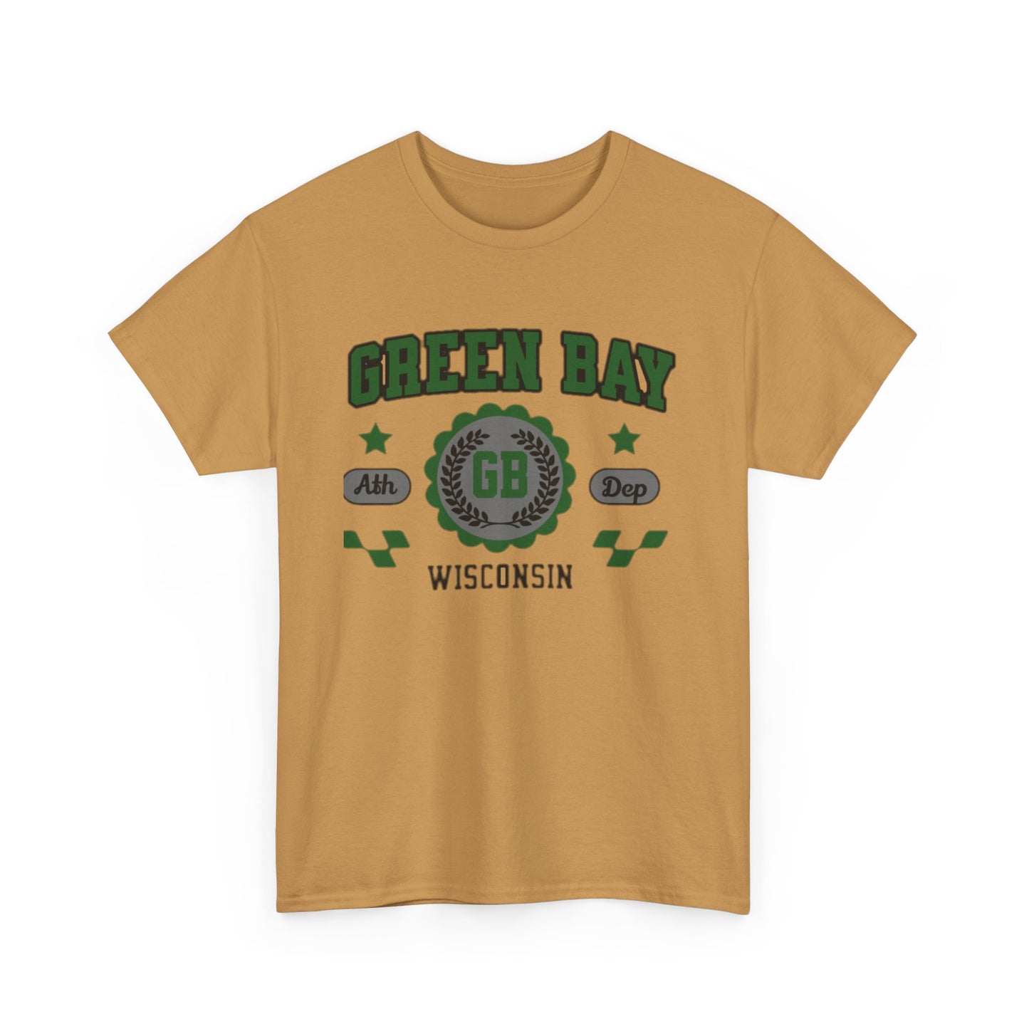 Wisconsin Green Bay  t-shirt Vintage Athletic Sports Design  Cotton Tee