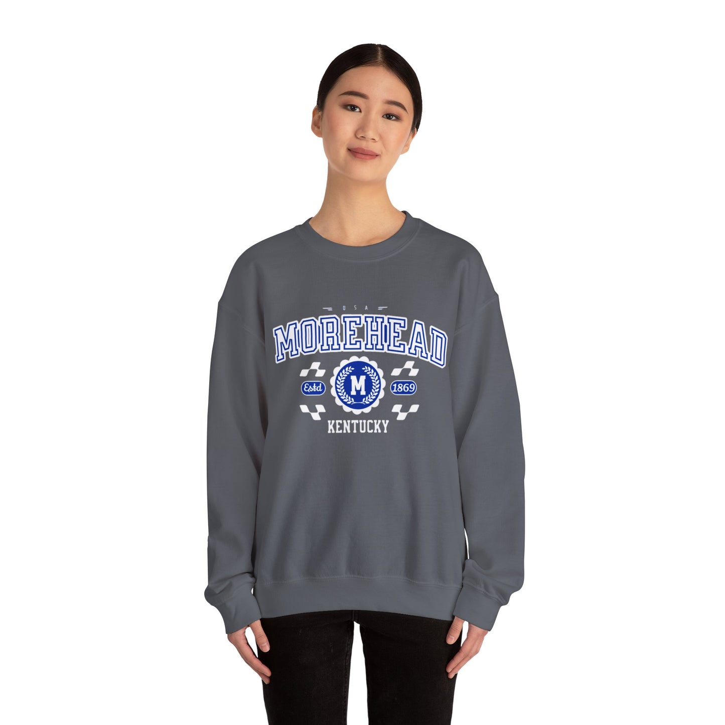 Vintage Morehead Kentucky KY Athletic Sports Design varsity pullover sweater Crewneck Sweatshirt