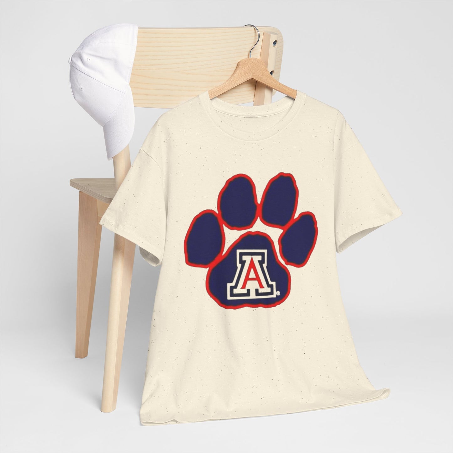 Urban Legend Arizona Wild Paw White T-Shirt | Blue and Red College Streetwear for Game Day