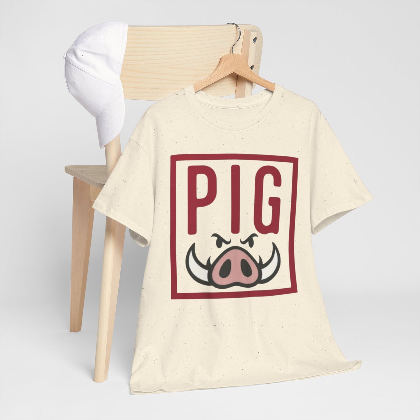 Arkansas Razorbacks Red “PIG” Fun Animal T-Shirt, Cute Gift for Animal Lovers, Quirky Everyday Wear, Unique Pig Design Shirt