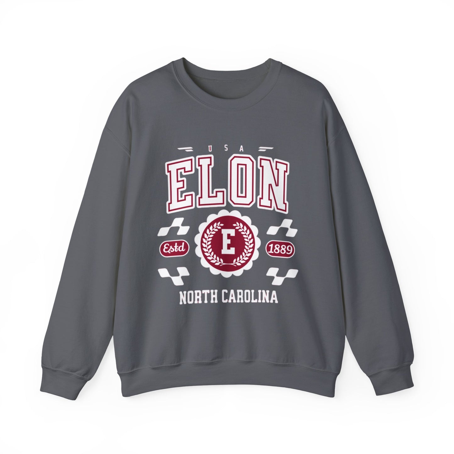 Vintage Elon North Carolina NC Athletic Sports Design varsity pullover sweater Crewneck Sweatshirt