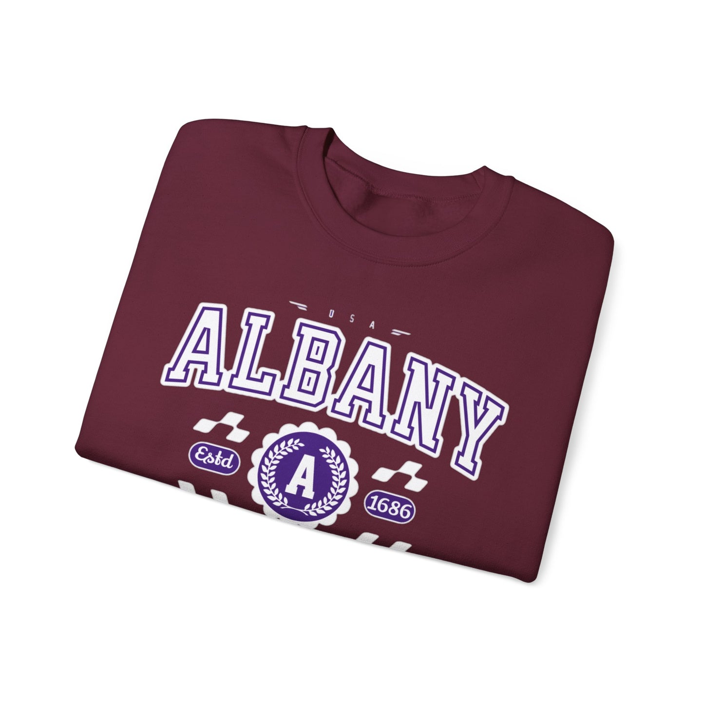 Vintage Albany New York Athletic Sports Design Crewneck Sweatshirt