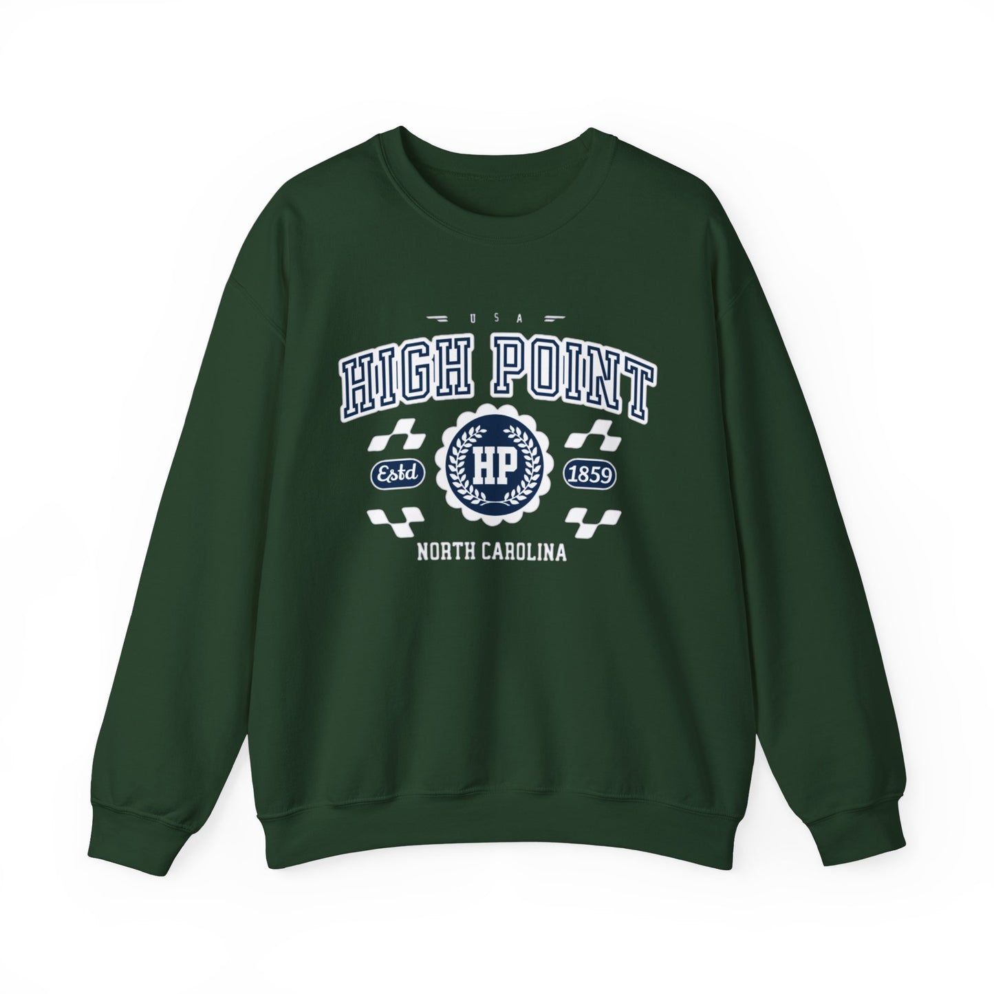 Vintage High Point North Carolina Athletic Sports Design varsity pullover sweater Crewneck Sweatshirt