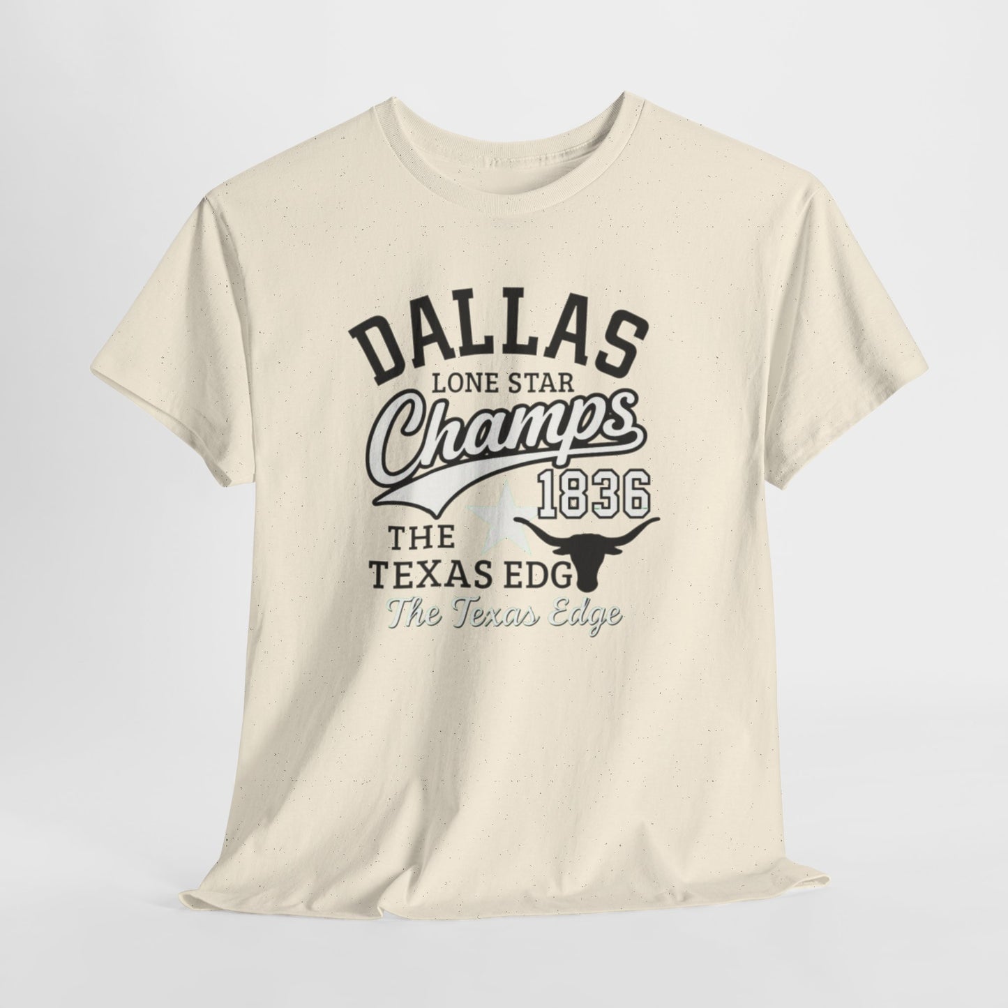 Dallas Lone Star Champs Tee - Unisex Heavy Cotton Shirt for Casual Wear, Sports Events, Gift Ideas, Texas Merch, Everyday Comfort