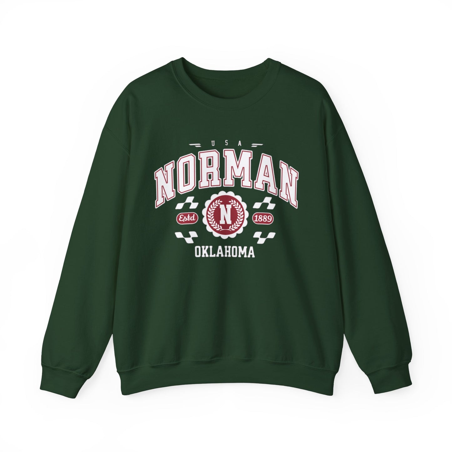 Vintage Normal Oklahoma Athletic Sports Design varsity pullover sweater  Crewneck Sweatshirt