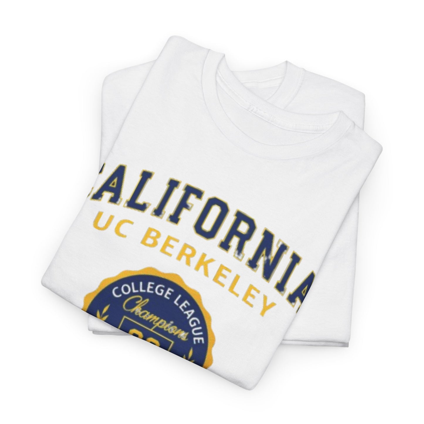 California College League Heavy Cotton T-Shirt – Vintage State Design for Students, Alumni and Game Day Events