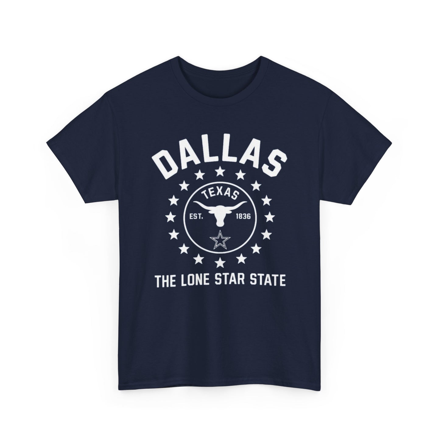 Dallas Lone Star Tee, Unisex Cotton Shirt, Texas Pride T-Shirt, Casual Wear for Festivals, Perfect Gift for Texans