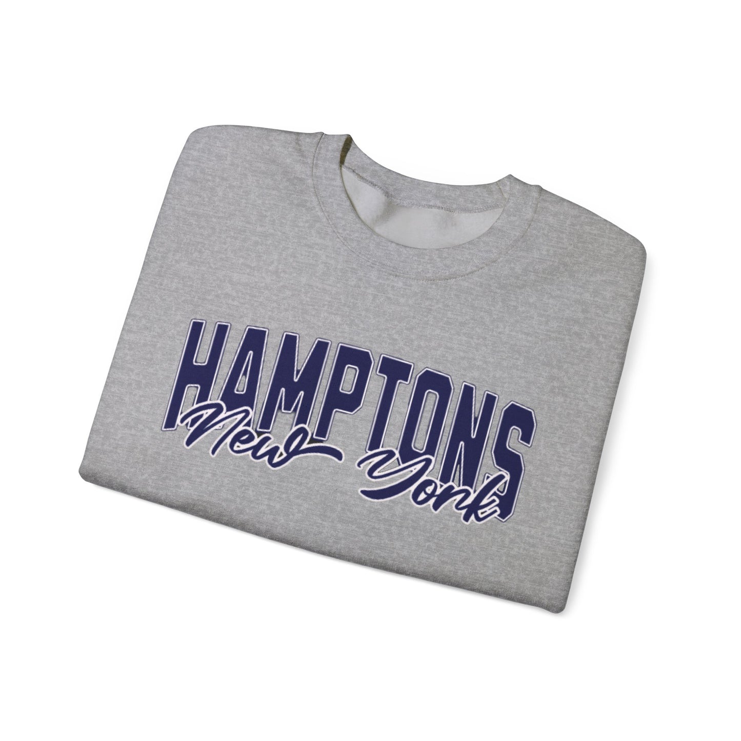The Hamptons Sweatshirt - Long Island New York Pullover, Faded Vintage Aesthetic Varsity Design