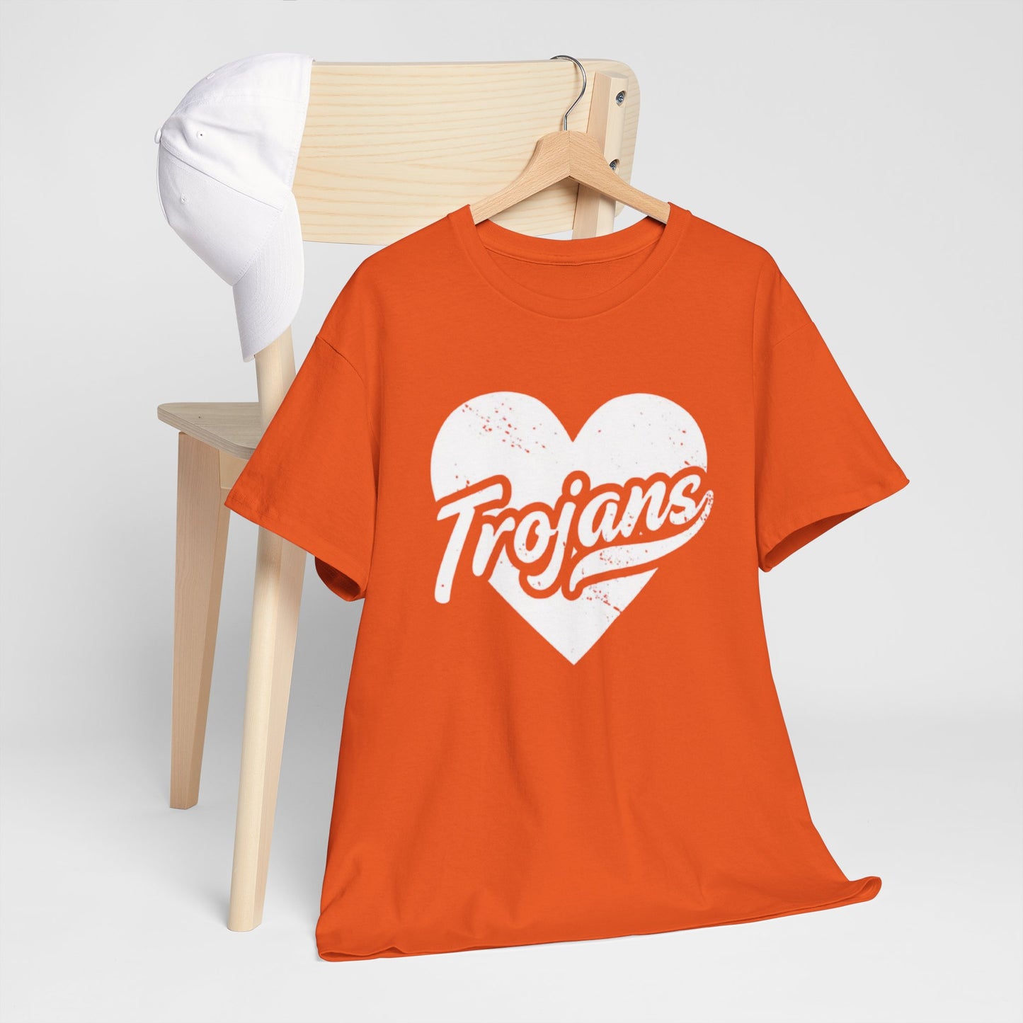 Unisex California Trojans Heart Tee - Casual Style, Sports Lovers Apparel, Sports Fan Gift, Everyday Wear, College Spirit Shirt, Team Pride Top