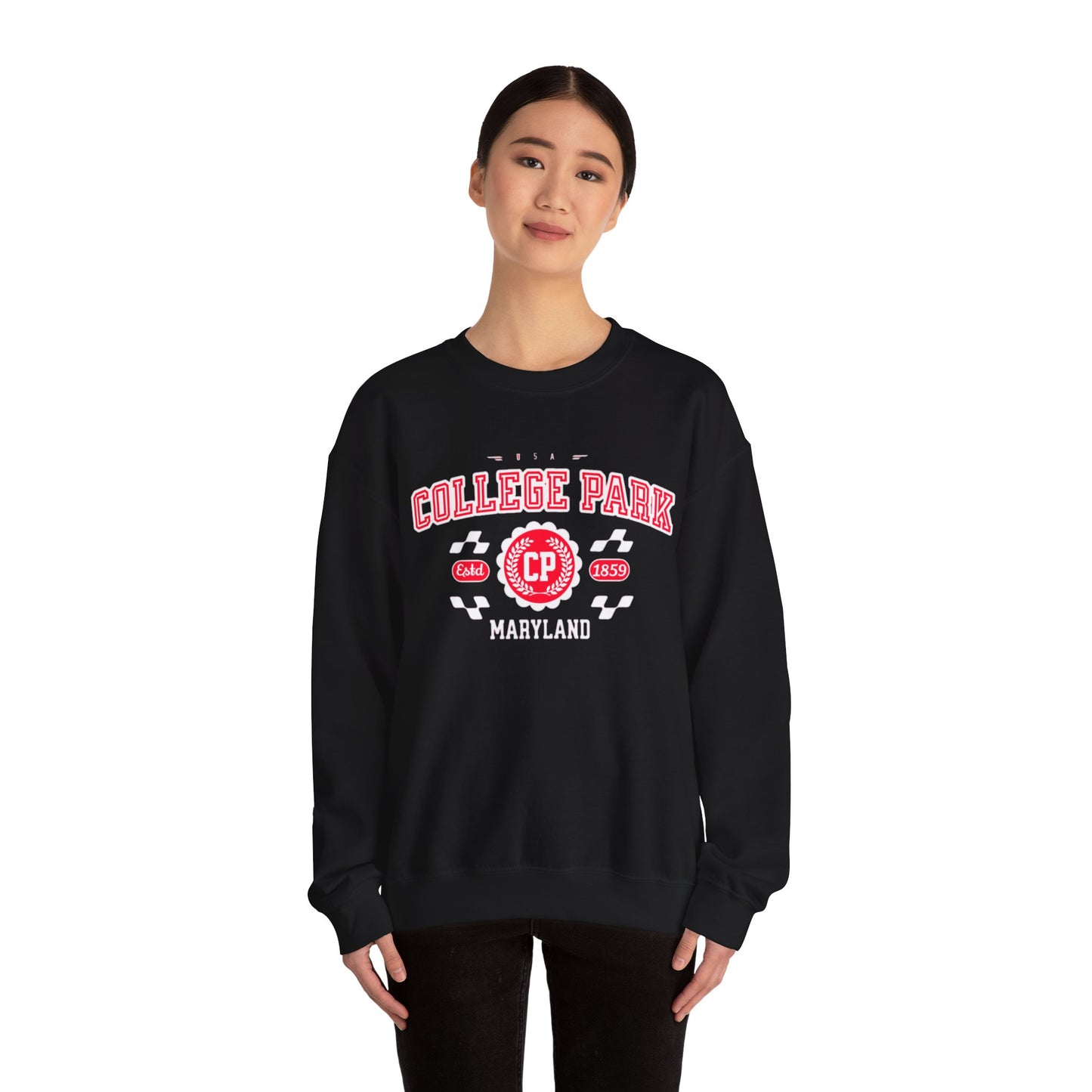 Vintage College Park Maryland Athletic Sports Design varsity sweater Crewneck Sweatshirt