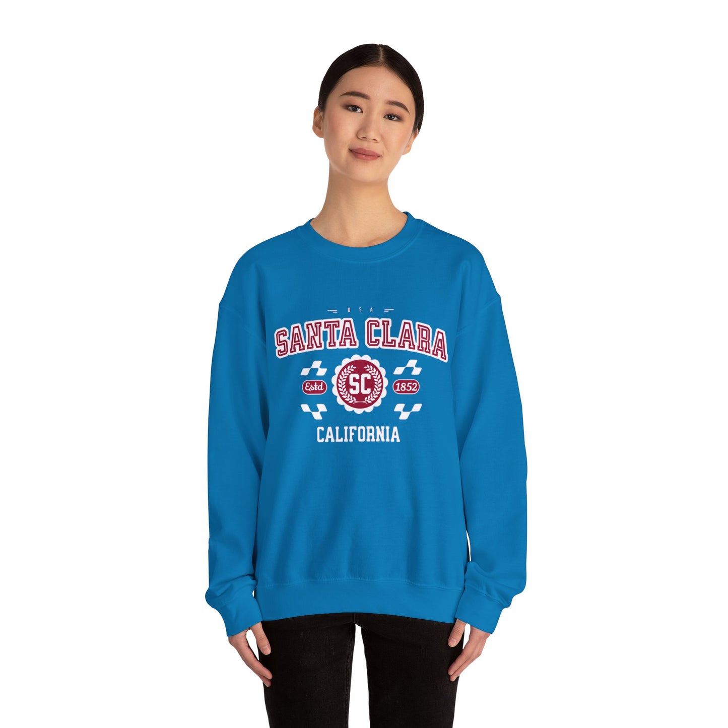 Vintage Santa Clara California Athletic Sports Design varsity pullover sweater Crewneck Sweatshirt