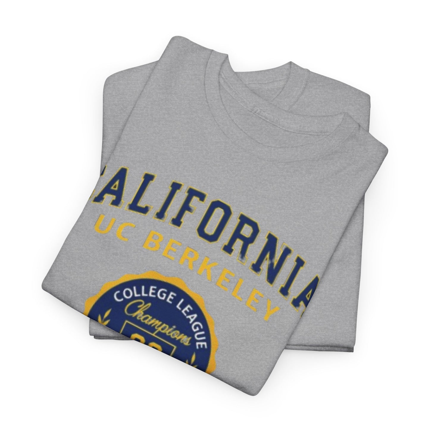 California College League Heavy Cotton T-Shirt – Vintage State Design for Students, Alumni and Game Day Events
