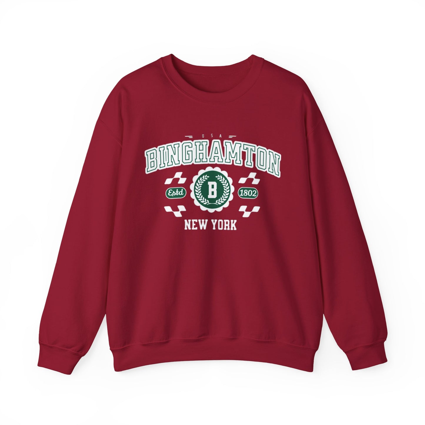Vintage Binghamton New York Athletic Sports Design Crewneck Sweatshirt
