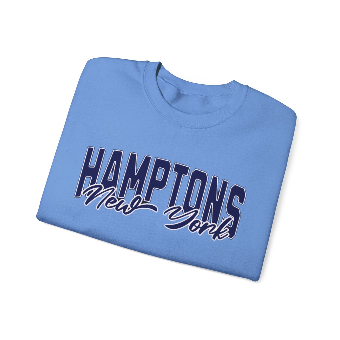 The Hamptons Sweatshirt - Long Island New York Pullover, Faded Vintage Aesthetic Varsity Design