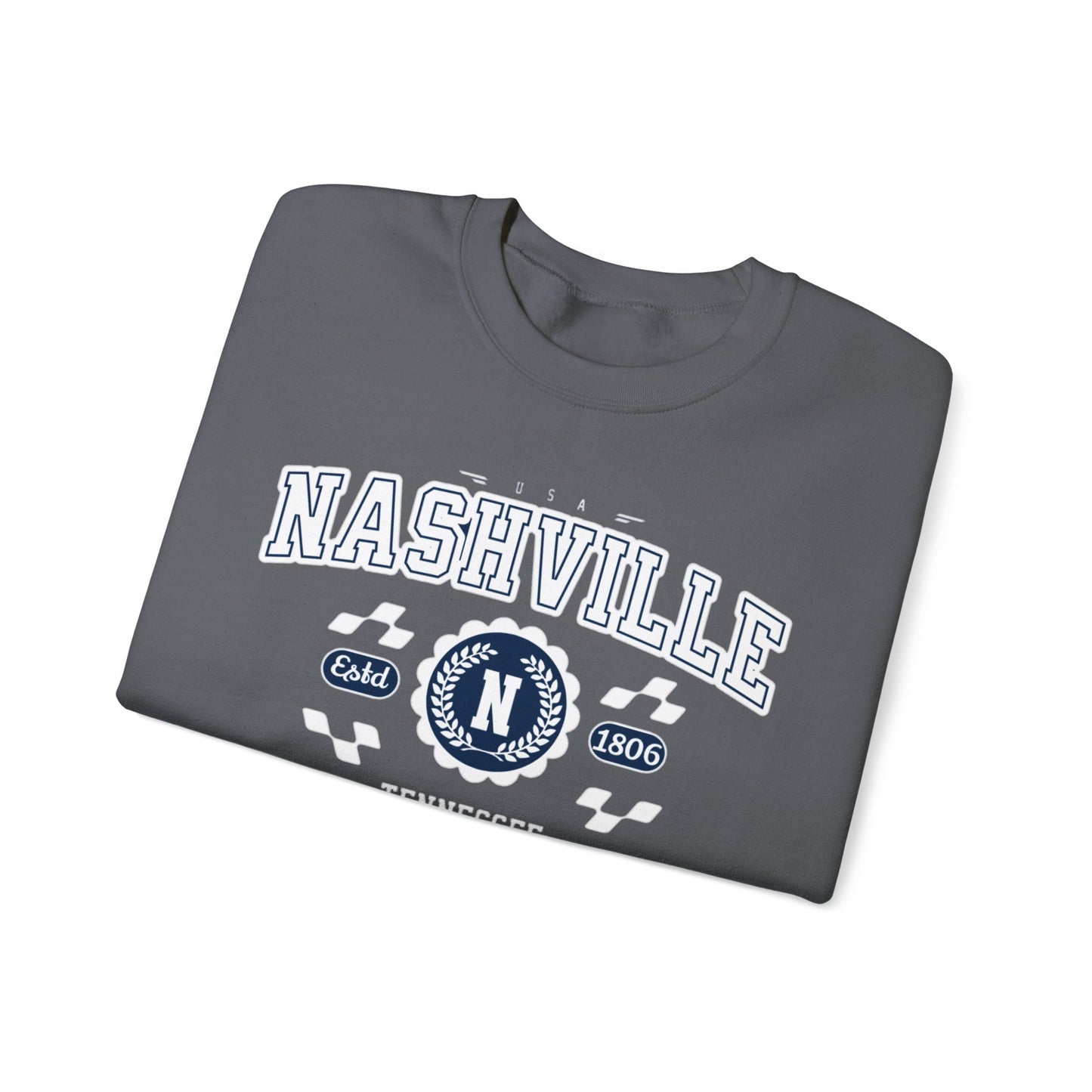 Vintage Nashville Tennessee Athletic Sports Design varsity pullover sweater  Crewneck Sweatshirt