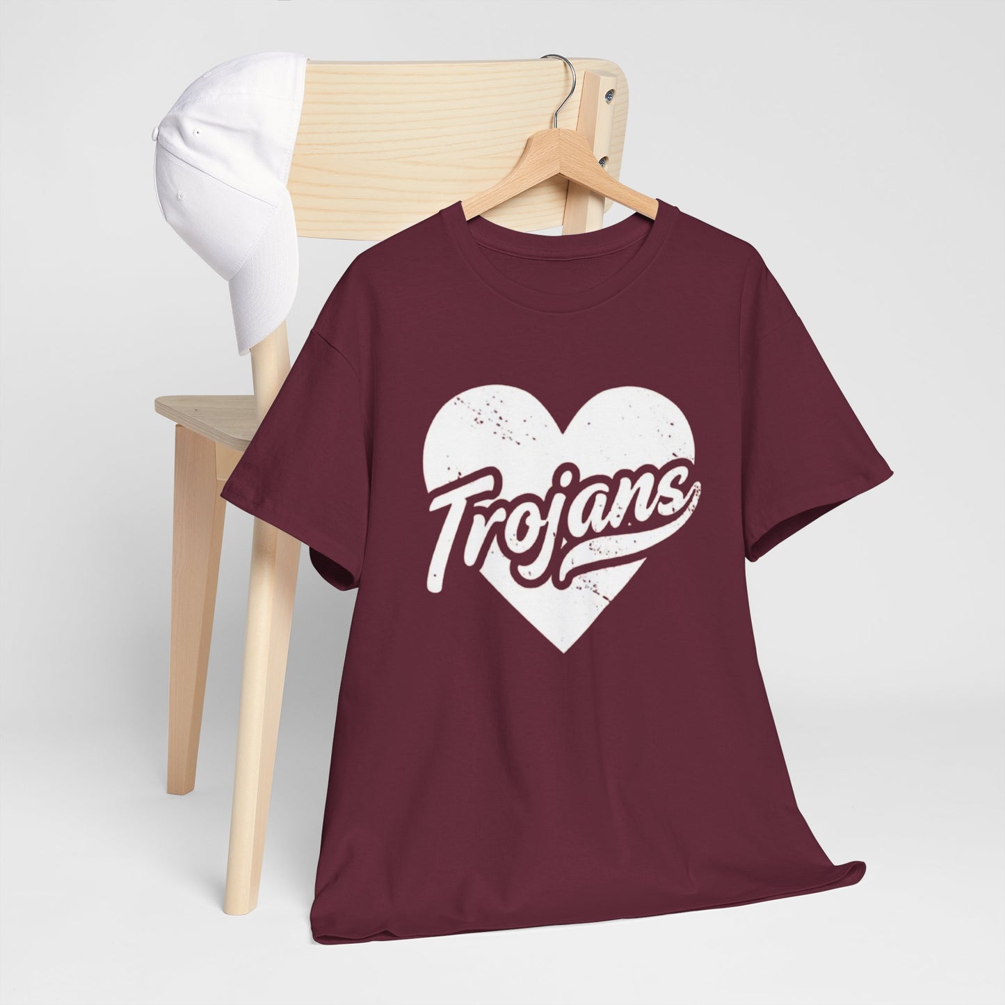 Unisex California Trojans Heart Tee - Casual Style, Sports Lovers Apparel, Sports Fan Gift, Everyday Wear, College Spirit Shirt, Team Pride Top