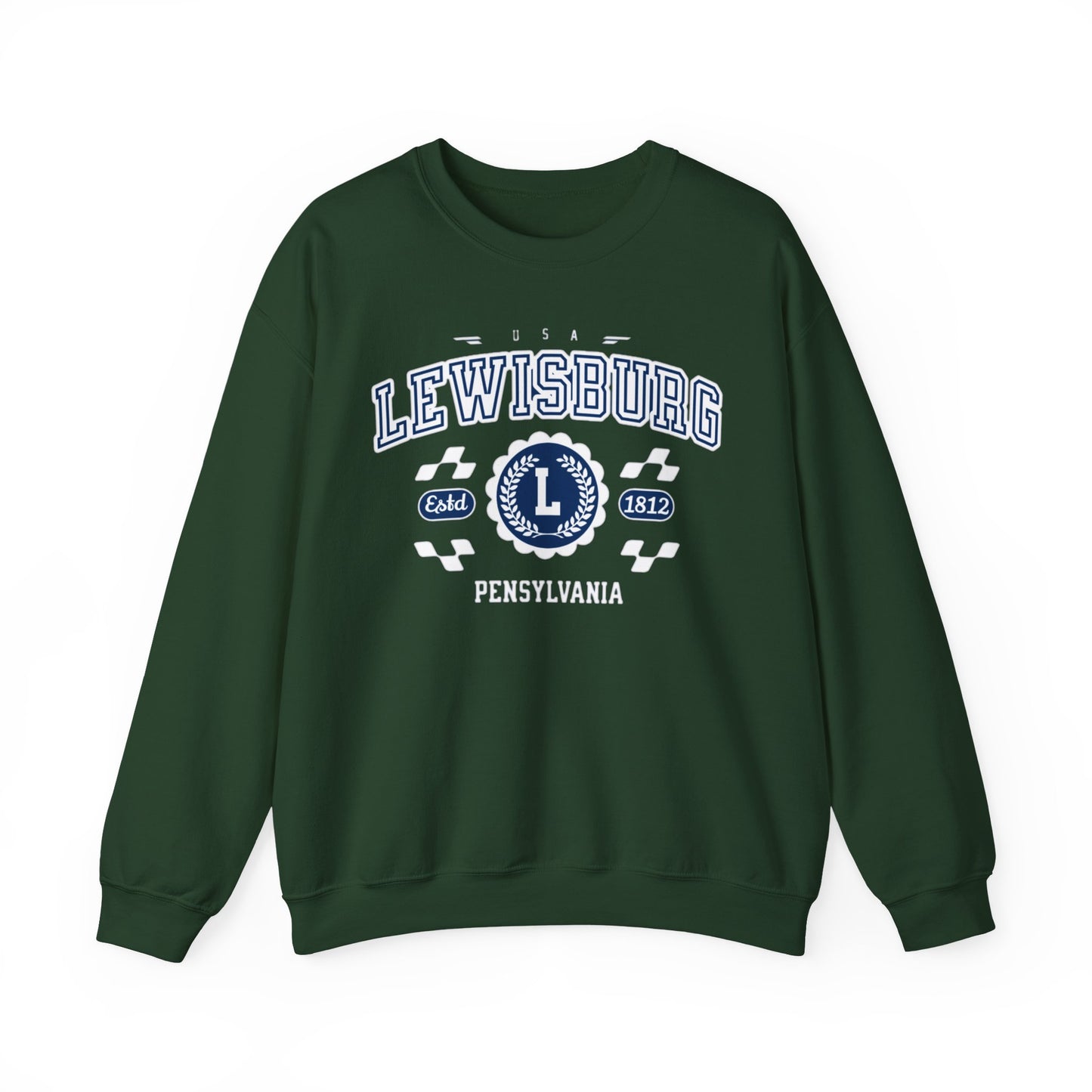 Vintage Lewisburgh Pennsilvania Athletic Sports Design varsity pullover sweater  Crewneck Sweatshirt