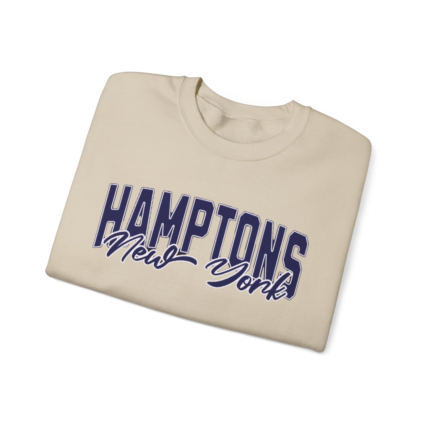 The Hamptons Sweatshirt - Long Island New York Pullover, Faded Vintage Aesthetic Varsity Design