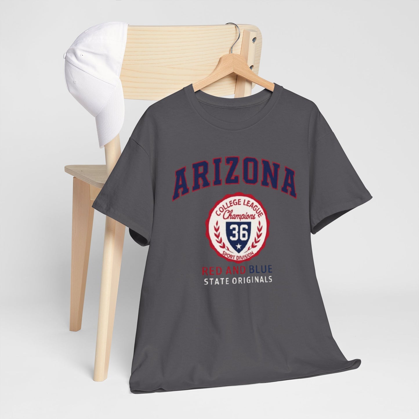 Arizona Crimson and Gold College League Vintage T-Shirt – Unisex Sports Fan Tee for Game Day and Everyday Style