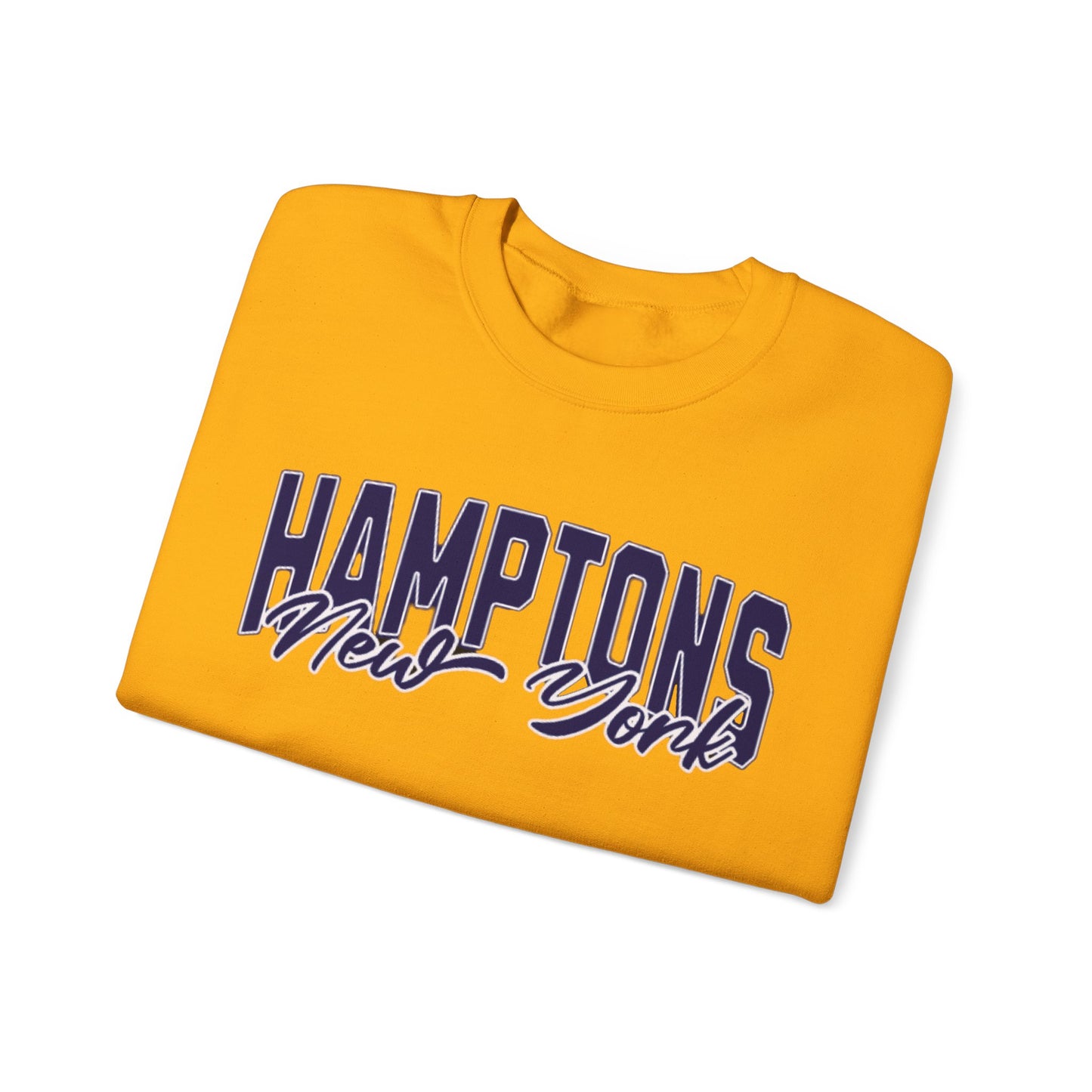 The Hamptons Sweatshirt - Long Island New York Pullover, Faded Vintage Aesthetic Varsity Design