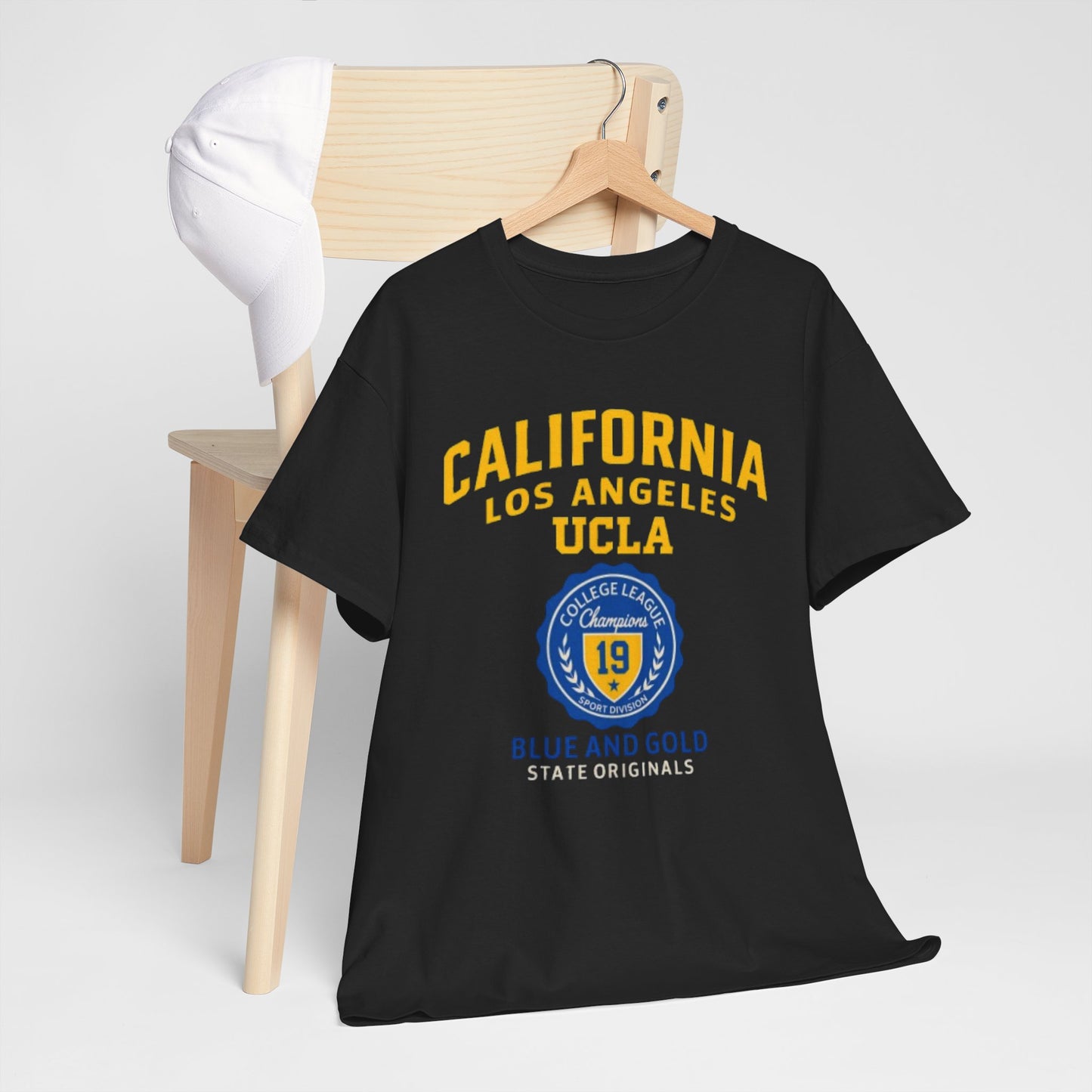California Blue and Gold College  T-Shirt – UCLA-Inspired Unisex Cotton Tee for Game Day and Everyday Style