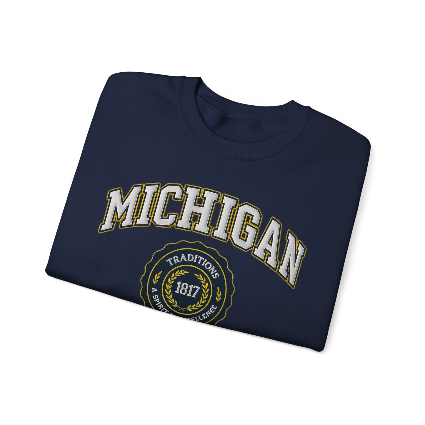 Michigan Wolverines Crewneck Sweatshirt - College Spirit Wear, Unisex Apparel, Game Day Outfit, Gift for Alumni, School Pride Clothing