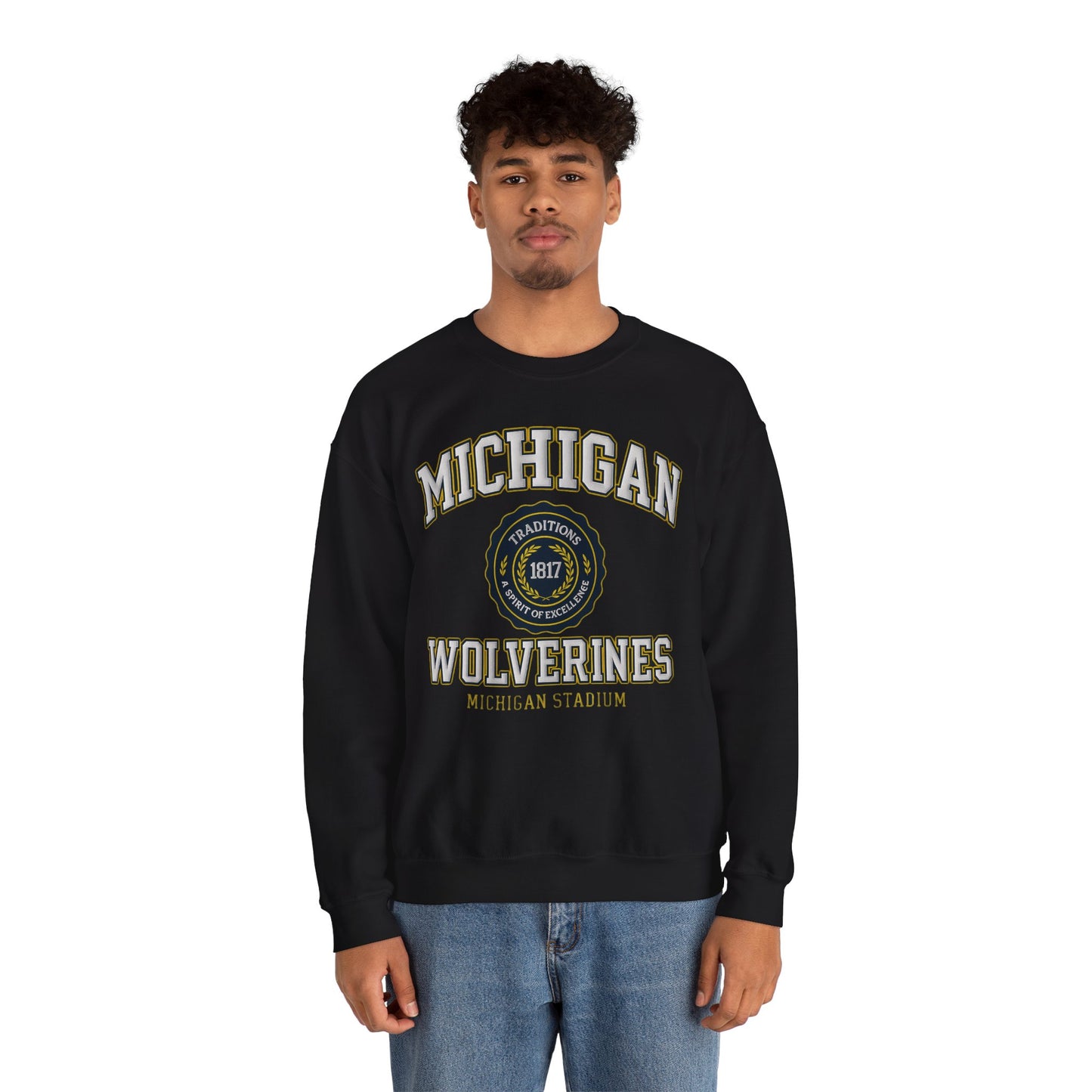 Michigan Wolverines Crewneck Sweatshirt - College Spirit Wear, Unisex Apparel, Game Day Outfit, Gift for Alumni, School Pride Clothing