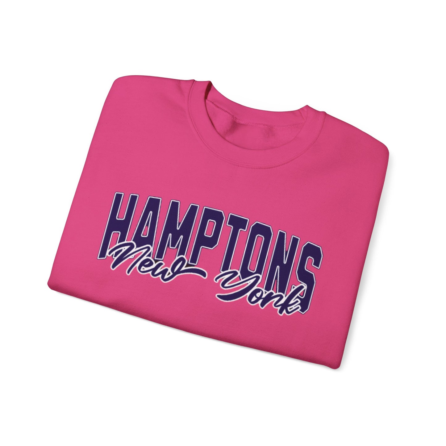 The Hamptons Sweatshirt - Long Island New York Pullover, Faded Vintage Aesthetic Varsity Design