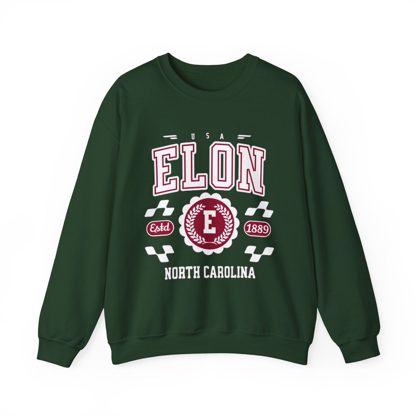 Vintage Elon North Carolina NC Athletic Sports Design varsity pullover sweater Crewneck Sweatshirt