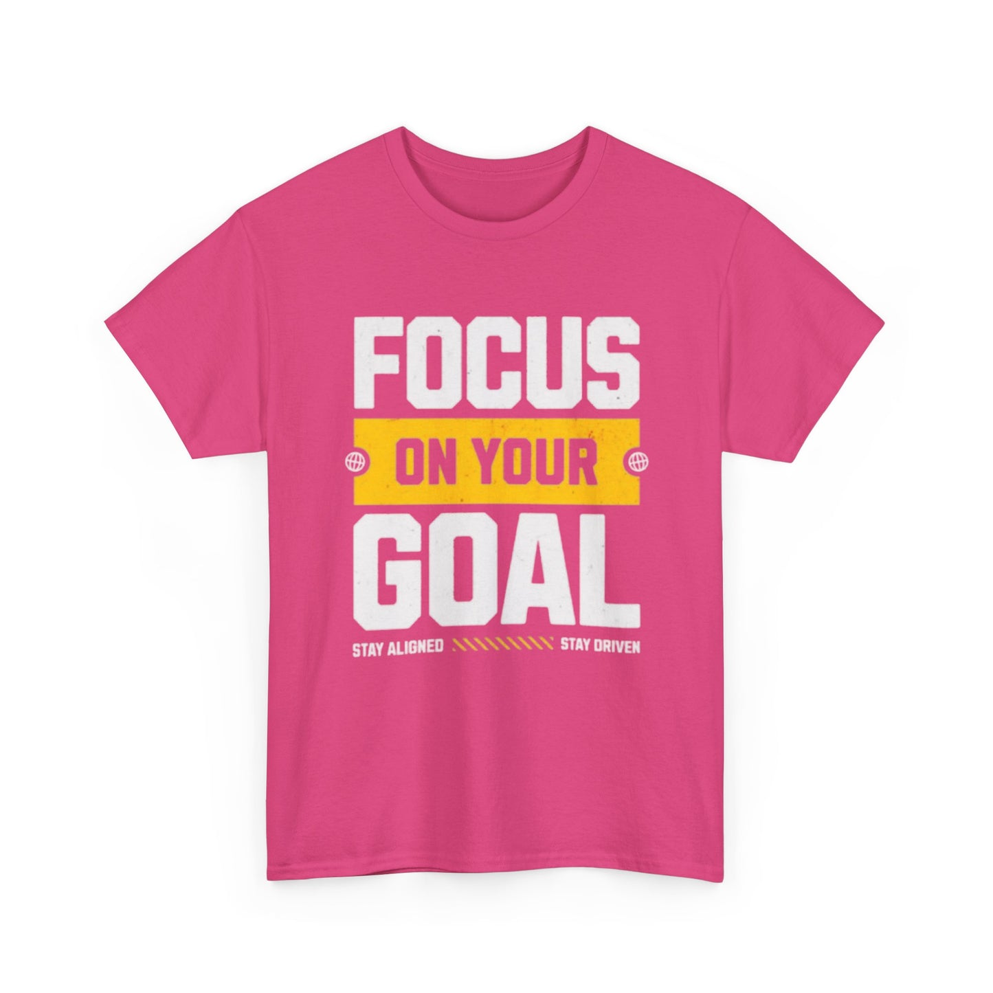 Focus on Your Goal Inspirational Gym T-Shirt – Stay Driven, Stay Strong tee
