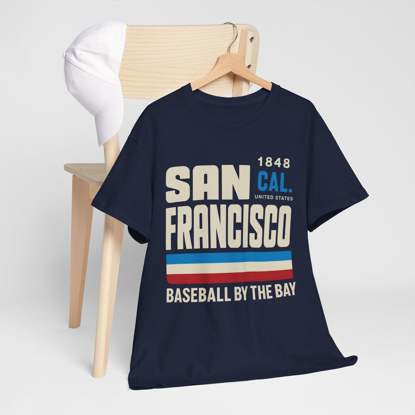 San Francisco Baseball by the Bay Unisex Heavy Cotton Tee, Vintage Graphic Tee, Casual Wear, Gift for Sports Lovers, Summer Outing