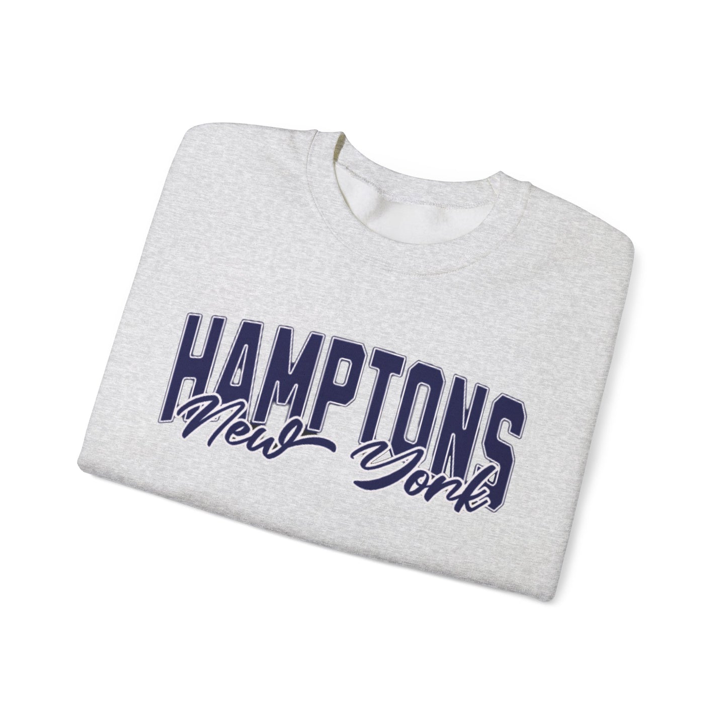 The Hamptons Sweatshirt - Long Island New York Pullover, Faded Vintage Aesthetic Varsity Design