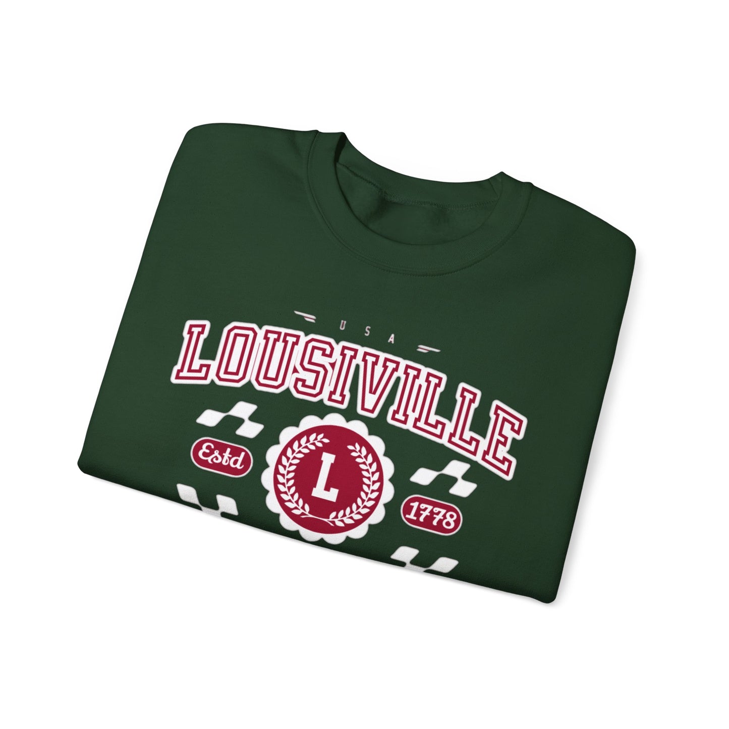 Vintage Louisville Kentucky KY Athletic Sports Design varsity pullover sweater  Crewneck Sweatshirt
